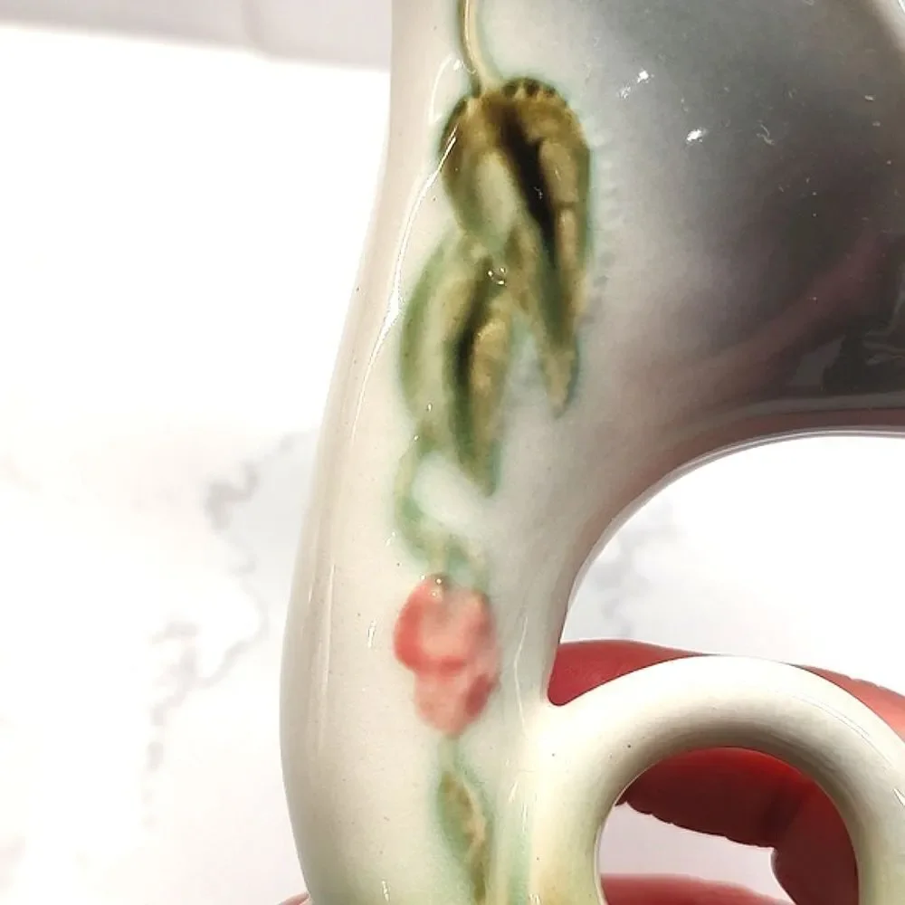 Vintage Hull Woodland Horn of Plenty Pottery Pitcher Vase 1940's